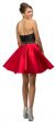 Strapless Sweetheart Two Tone Short Homecoming Party Dress back